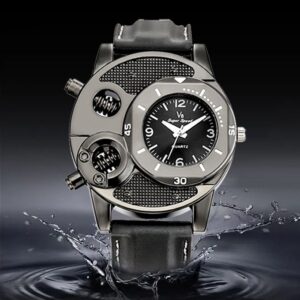 V8 Wrist Watches Men's Sport Waterproof Quartz Watch- Black