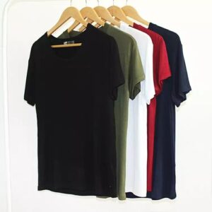 5 IN 1 UNISEX PLAIN ROUND NECK POLO T-SHIRT